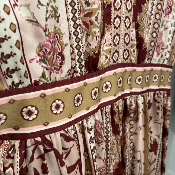 Gal Meets Glam Nwt Liza Print Charmeuse Dress 2P - Picture 6 of 13